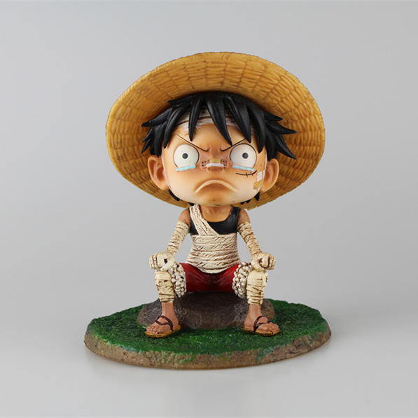 日系动漫海贼王q版童年gk绷带路飞动漫手办汽车载摆件生日礼物