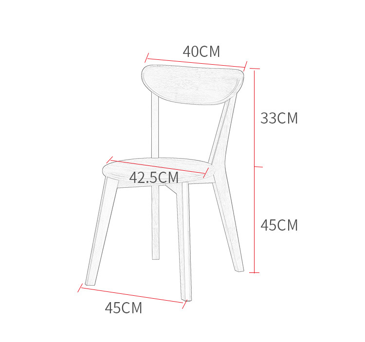 批发全橡木餐椅电脑椅子日式椅牛角椅温莎椅家用座椅凳子
