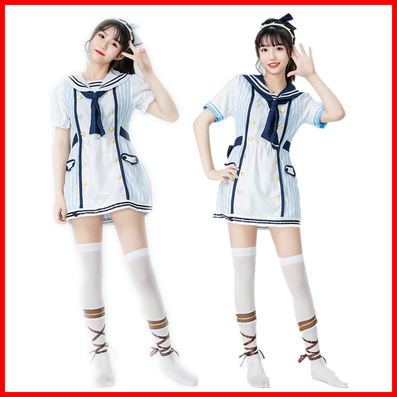 动漫lovelive 海盗未觉醒cosplay海贼物语日常水手服cos套装批发