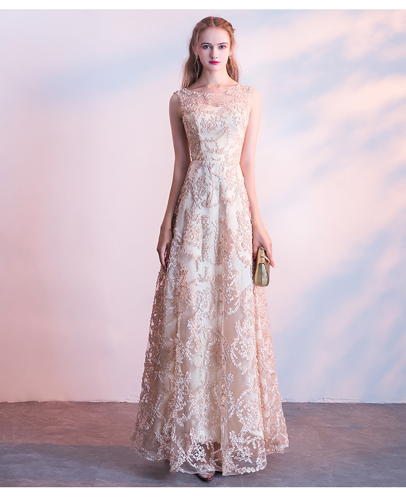 宴会晚礼服2019新款时尚优雅端庄大气长款显瘦姐妹晚宴伴娘服裙女