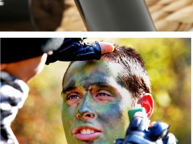 三色迷彩油套装 伪装面部 仿生油彩脸彩油盒装 户外cs野战军迷彩