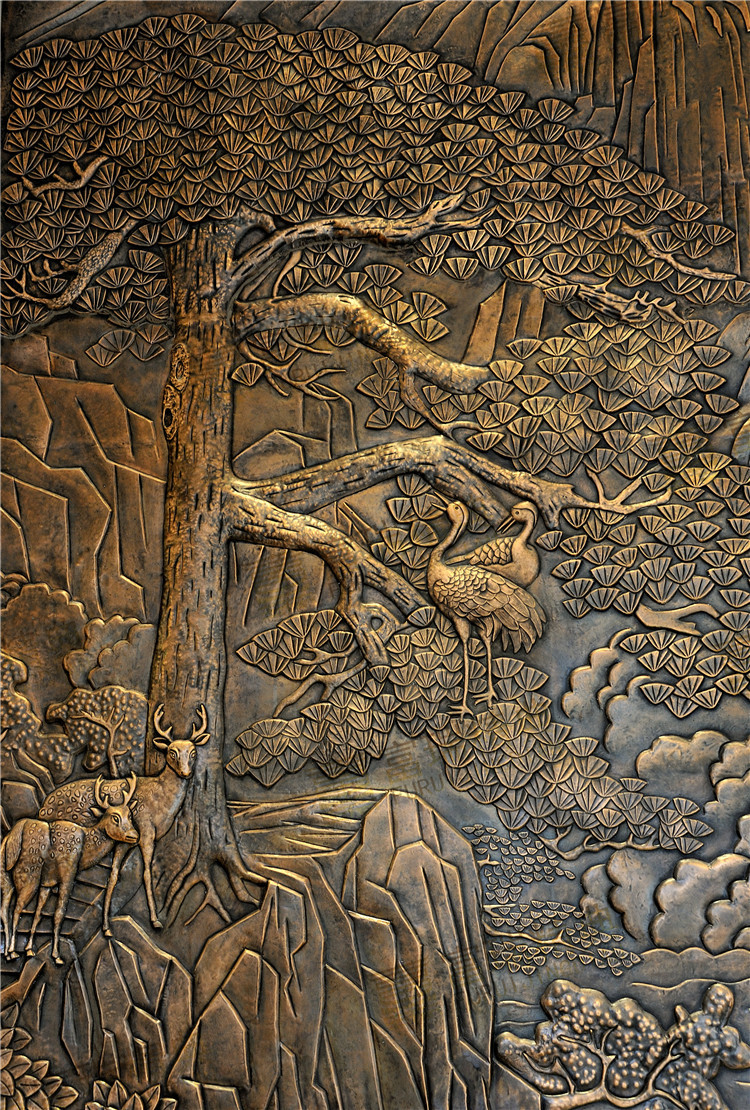 富瑞精典玻璃钢浮雕商场火锅店酒店铸铜锻铜浮雕广场雕塑支持定制