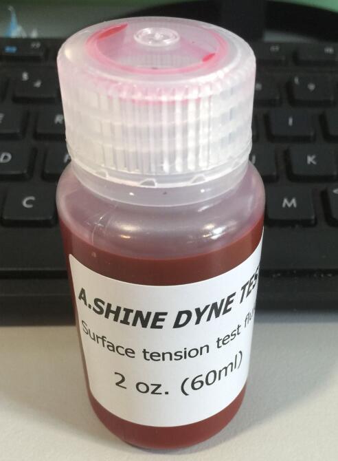 美国ashine达因液红色蓝色达因药水电晕液张力测试1872dynecm