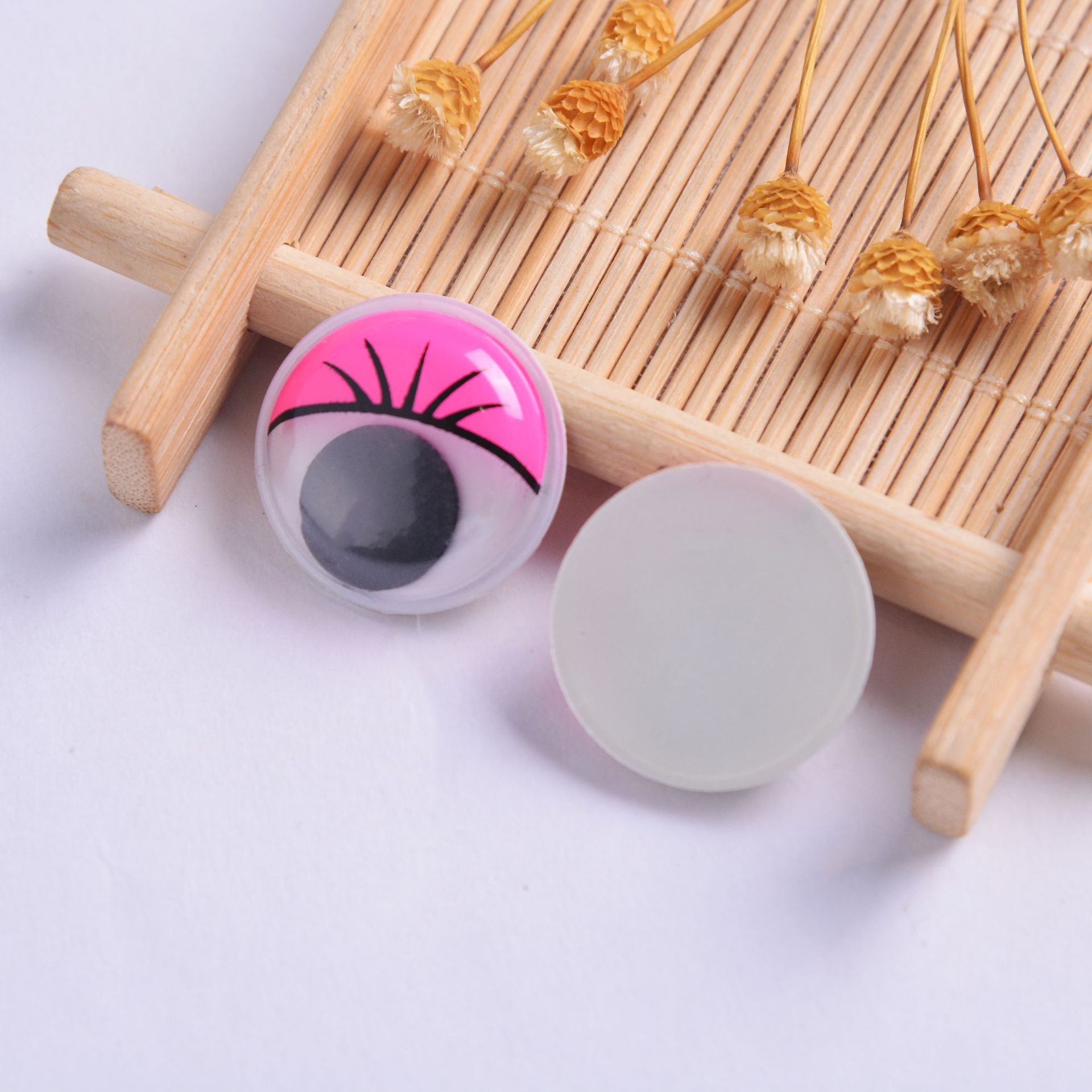 速卖通跨境 现货多规格带睫毛活动眼儿童手工diy材料活动眼睛玩具