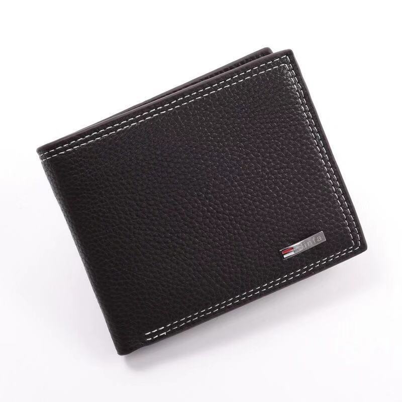 New Men's Business Multiple Card Slots Wallet Wholesale Ultra-Thin PU Leather Waterproof Loose-Leaf Horizontal Wallet Factory Wholesale