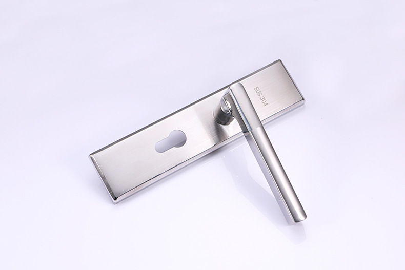 不锈钢单舌门锁室内大门门锁压把锁把手现代简约门锁锁具厂家批发