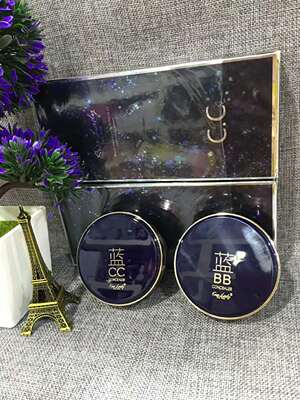 kisslady卡诗兰清润雪肌无瑕马油气垫cc霜亮白保湿裸妆遮瑕强bb霜