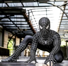 黑色肌肉蜘蛛人紧身衣黑毒液连体紧身衣Spider cosplay