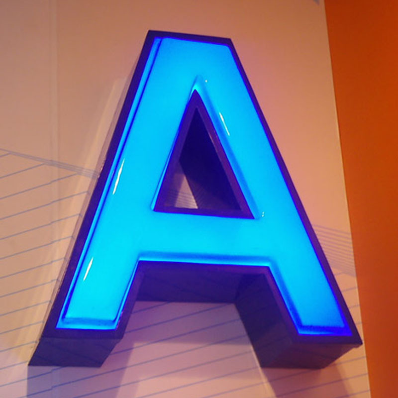 创意门头招牌匾设计制作不锈钢树脂迷你背发光字广告牌镂空灯箱
