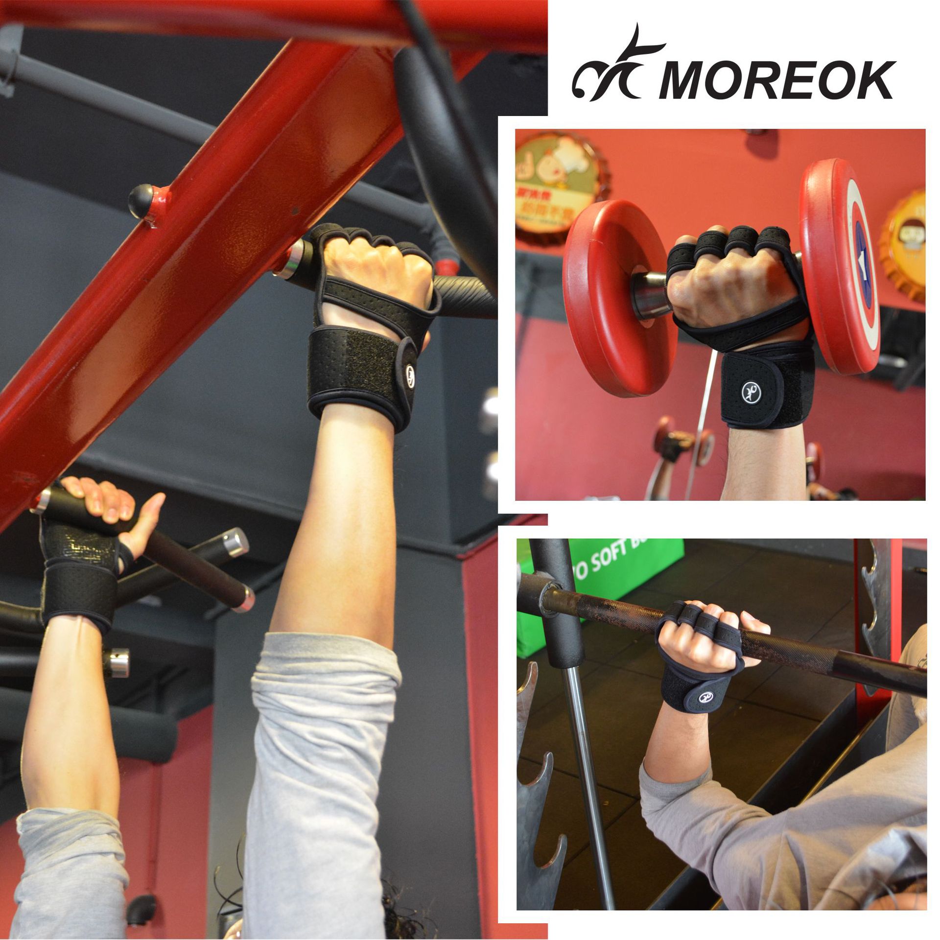 ak101四指健身手套哑铃举铁动感单车运动装备用品短指手套