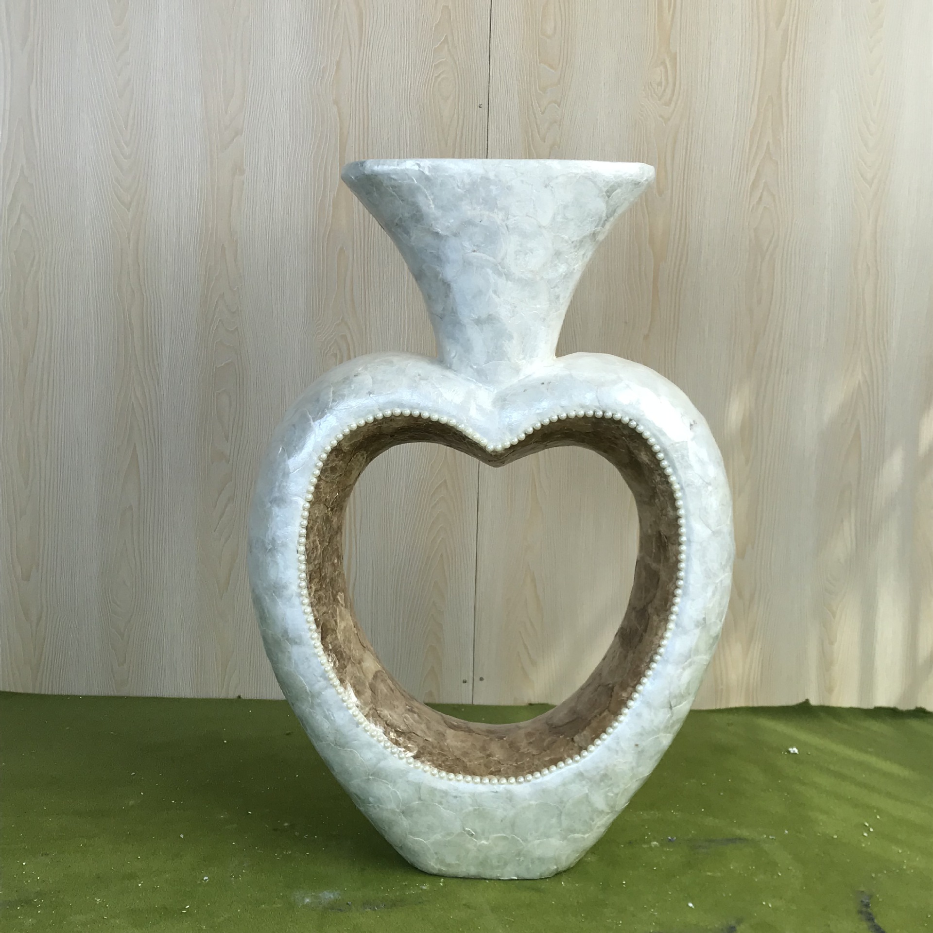 树脂玻璃钢落地花瓶花盆花器贝壳手工工艺品异型落地大摆件装饰品