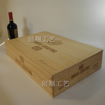 单层红酒木盒子六瓶装钉钉子红酒木箱6支原装进口款式葡萄酒礼盒