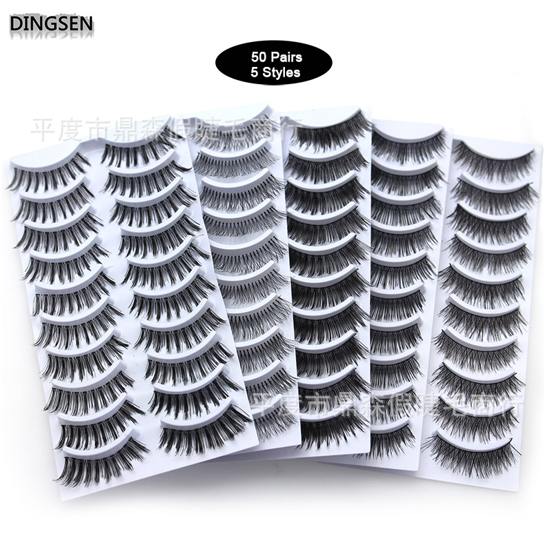 Dingsen False Eyelashes Factory Wholesale 50 Pairs Combination Style Replaceable Link
