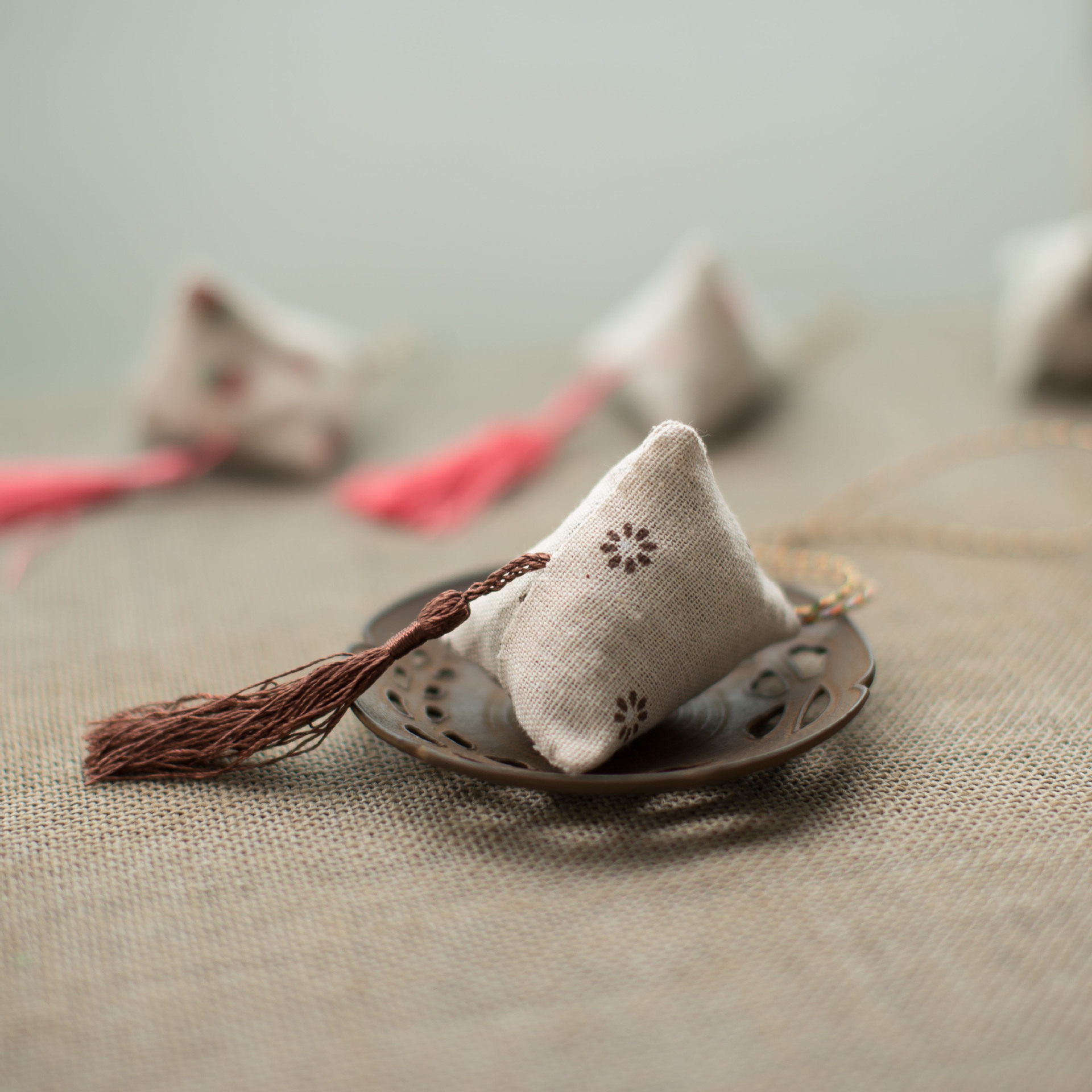 三角艾草粽子香包香囊手工活动赠品礼品端午五彩绳成品