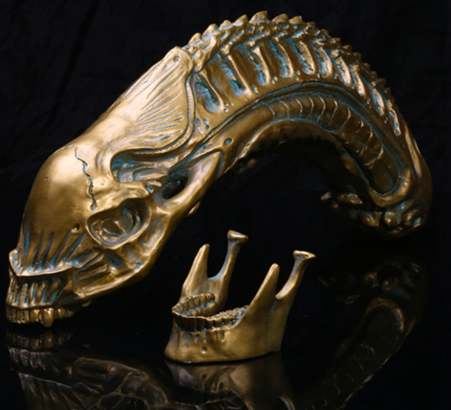 异形头骨模型 树脂工艺品 骷髅头道具个性摆件 外贸供货 摆件