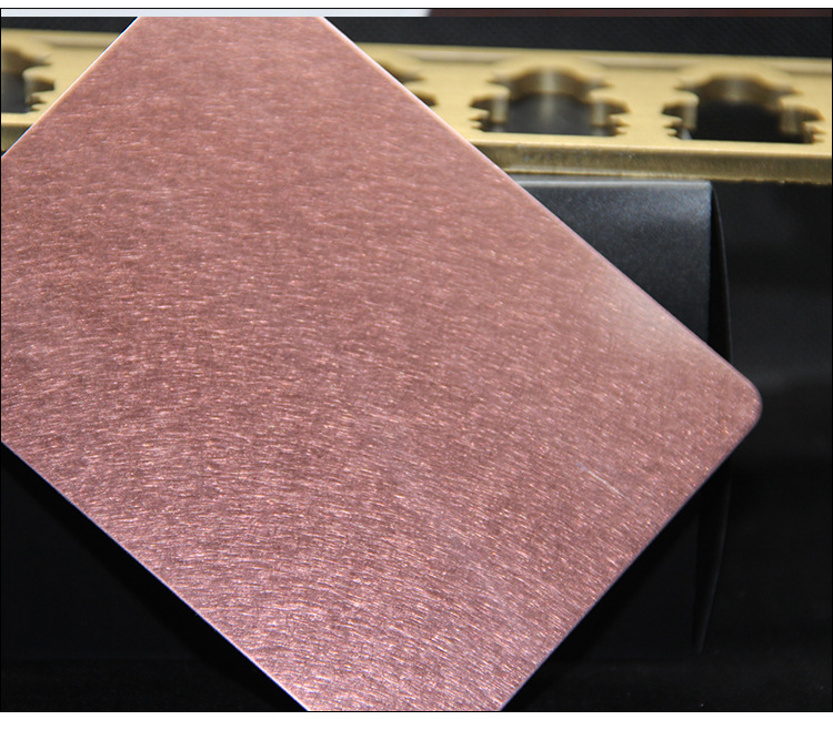 厂家直销 乱纹红古铜酒红 304不锈钢红古铜铝板