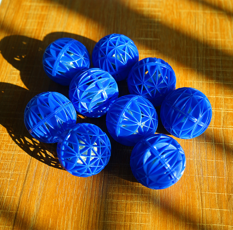 全新鱼缸过滤生物球 蓝色过滤滤材 包心生物球 带细菌环 塑钢外壳