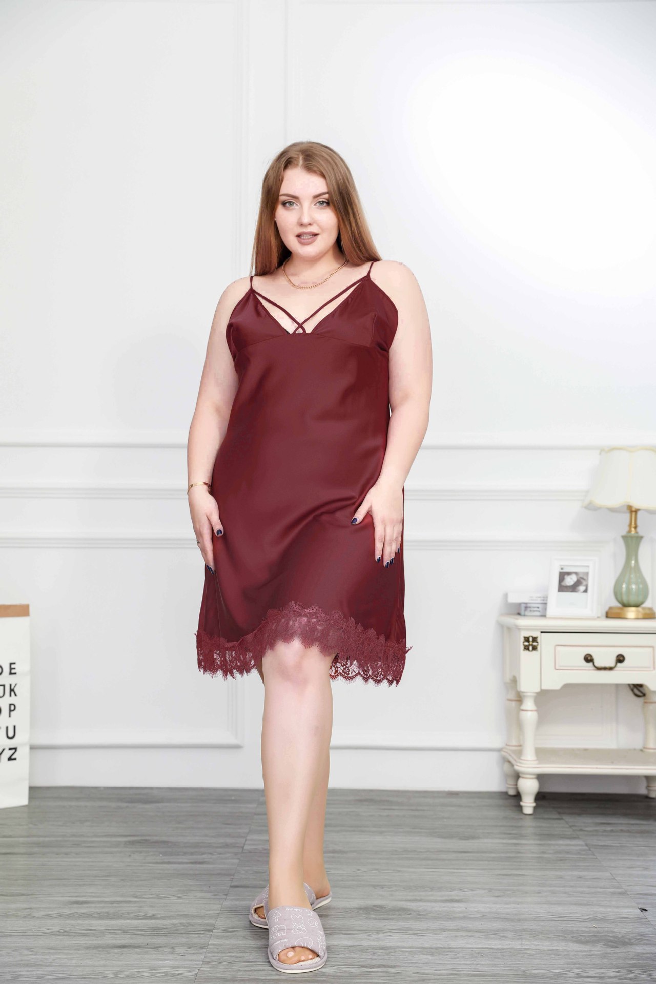 2020春夏大码睡衣女胖mm加大加肥款性感蕾丝吊带裙大码睡衣家居服