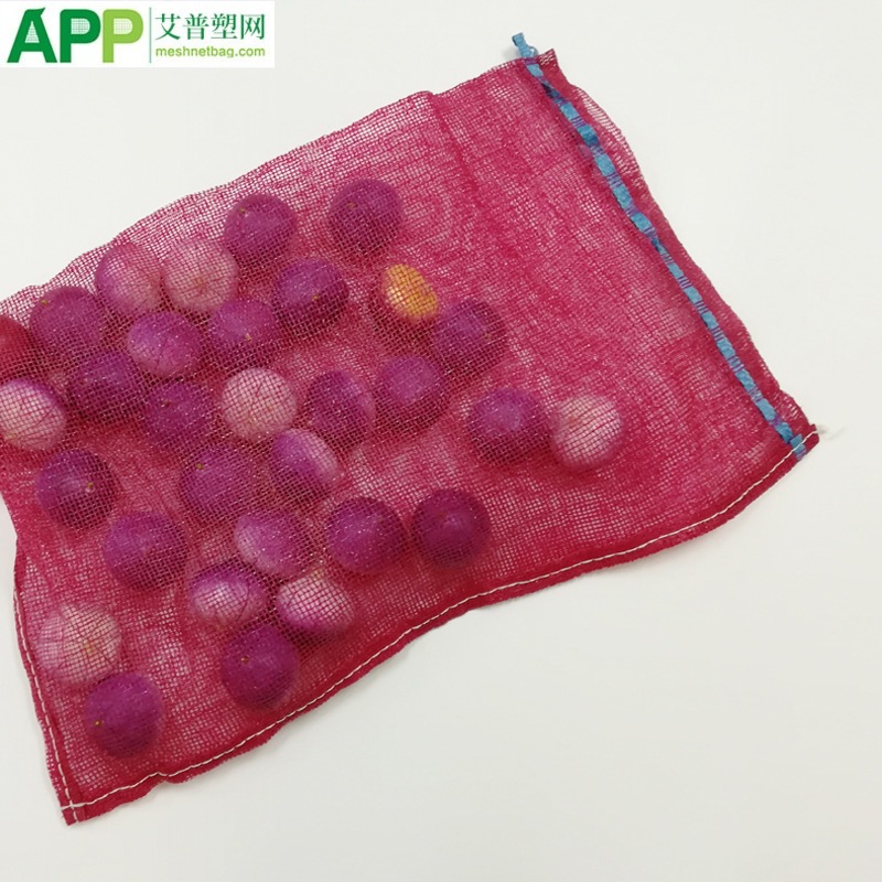 出口加拿大美国中东农场红色紫色洋葱包装网兜网袋带拉口绳