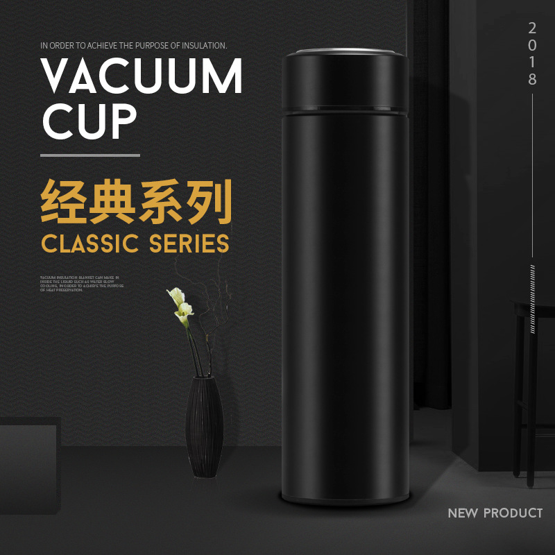 Adult Men Women‘s Portable Double-Layer Vacuum Mug 304 Stainless Steel Business Straight Cup Creative Gift Water Cup