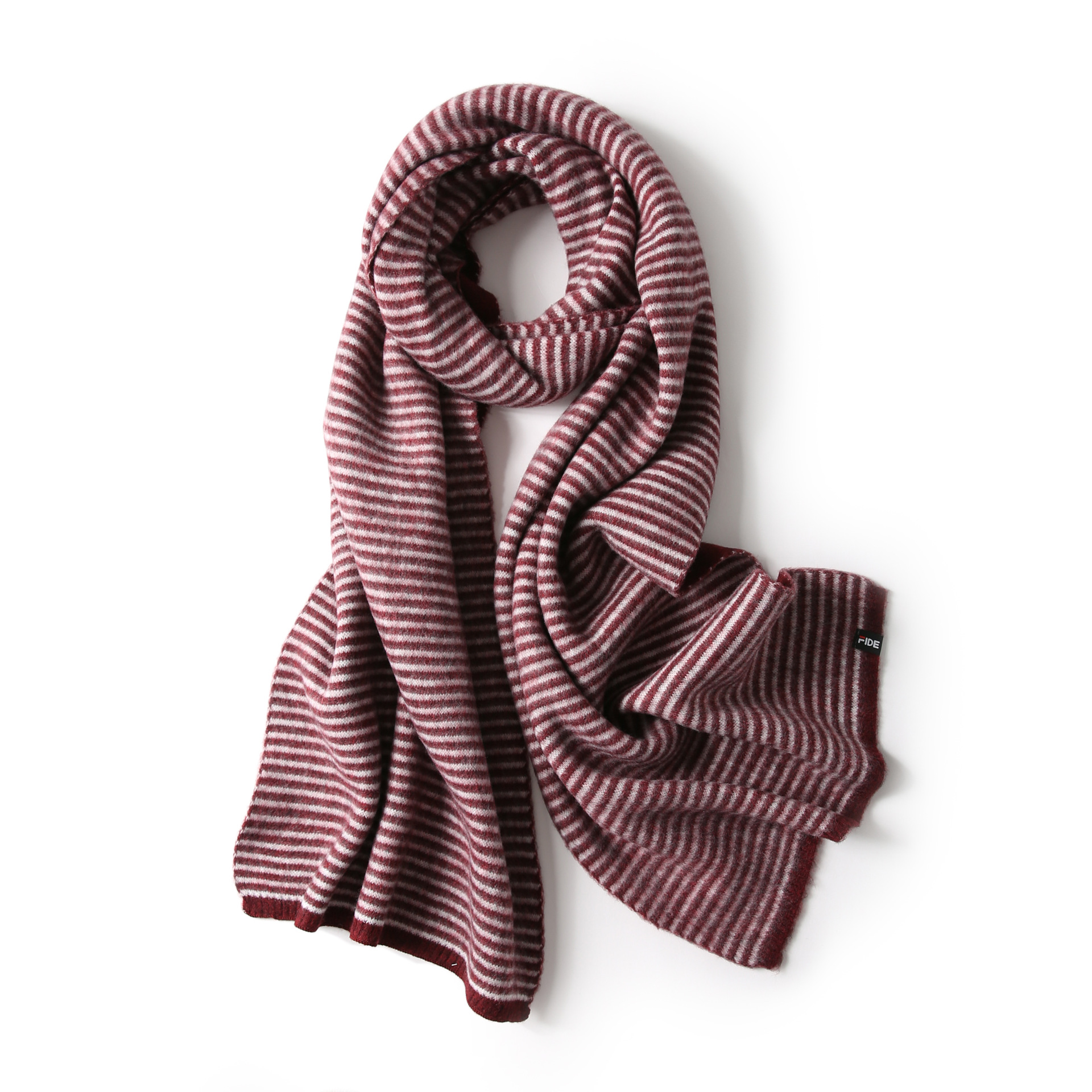 厂家直供日式清新细条纹针织围巾可爱保暖秋冬女士围脖韩版情侣款