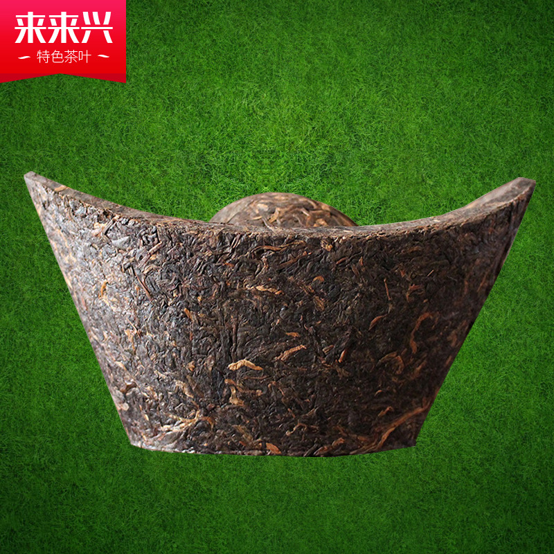 可定制 金元宝茶工艺品 云南普洱茶摆件 金锭茶雕 客厅装饰茶批发