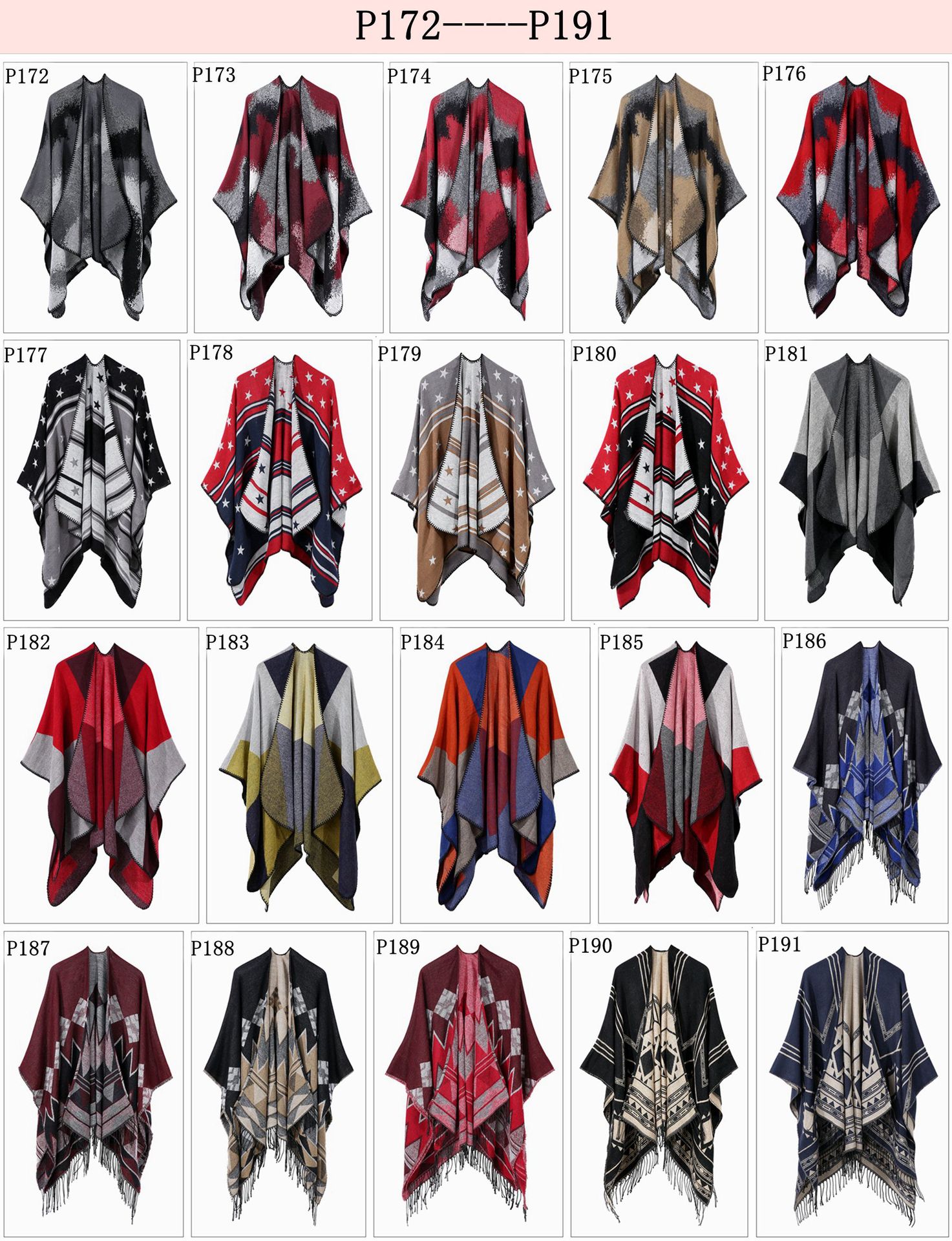 欧美新款欧美女士三角格子披肩超长加厚外贸多用仿羊绒连带帽斗篷