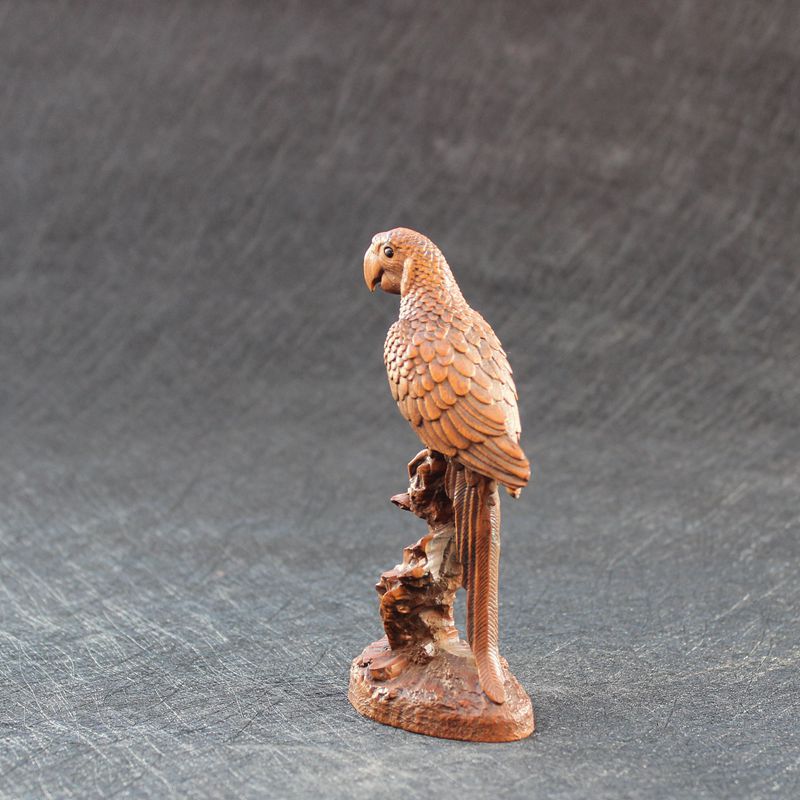 精雕收藏木雕摆件精品古玩黄杨木雕鸟家居工艺雕刻装饰品摆件