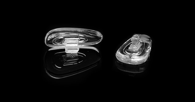 眼镜鼻托硅胶卡扣式一体插入式超软透明儿童眼镜架无痕垫高鼻托套