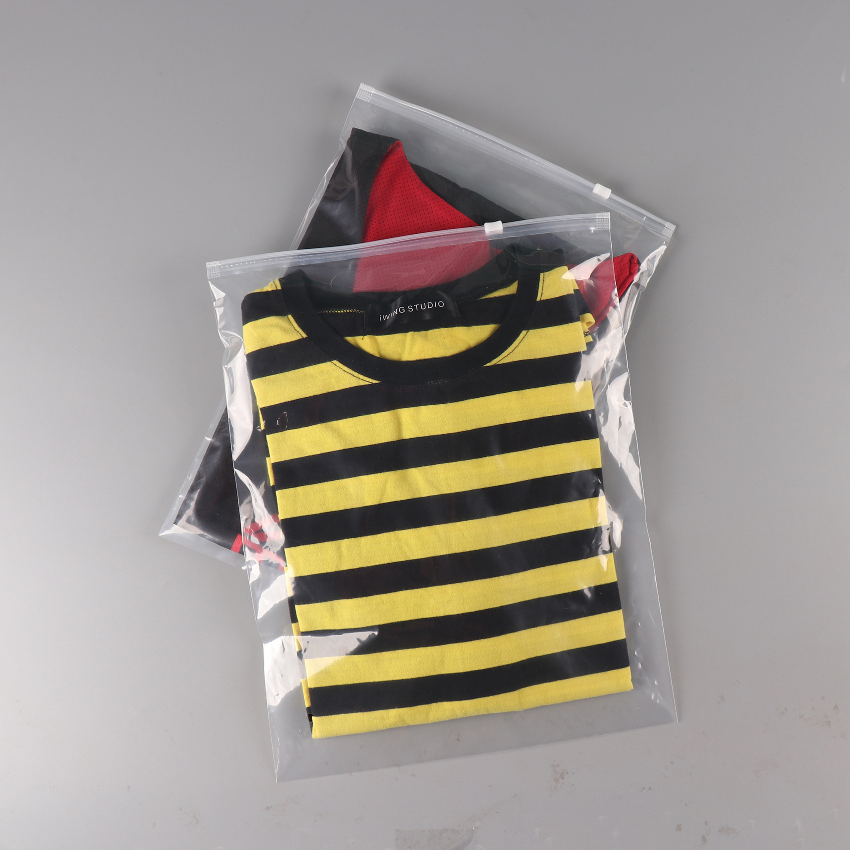 现货服装拉链袋定做双面透明塑料自封袋高档衣服包装拉链袋30*40