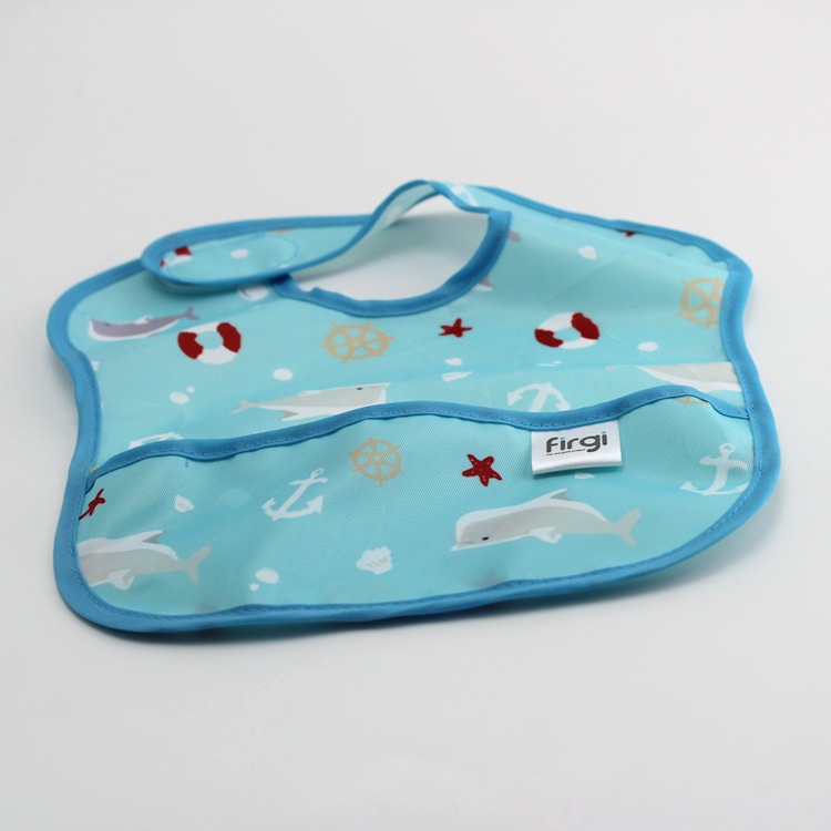 厂家批发防水婴儿口水巾 热转印可加logo宝宝围兜 儿童餐巾定制