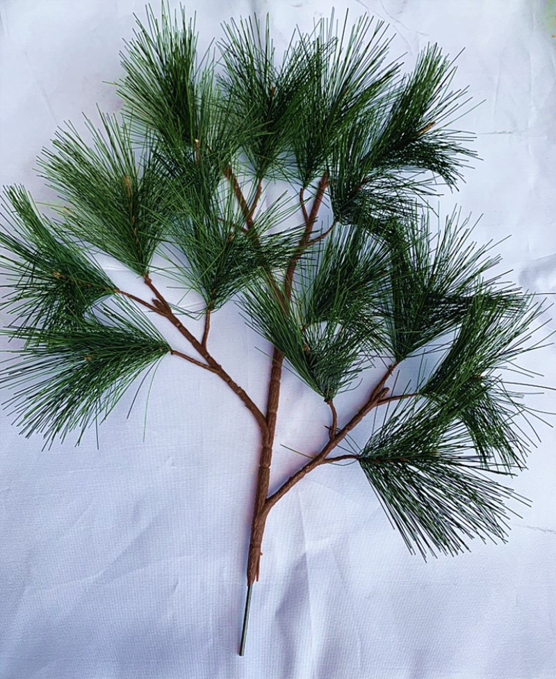 仿真通讯塔松树枝叶人造塑胶松枝绿植批发仿真松树枝假枝叶材料