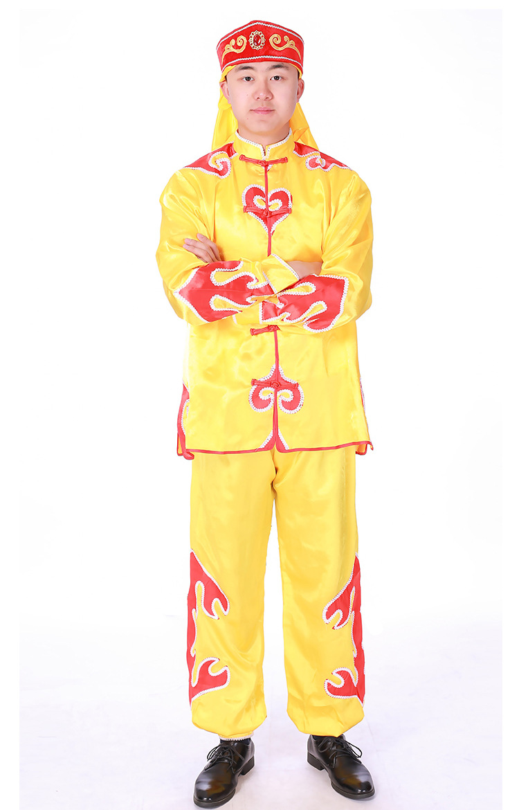 龙服民族舞龙舞狮打鼓服开场舞服装锣鼓队武术表演成人男演出服
