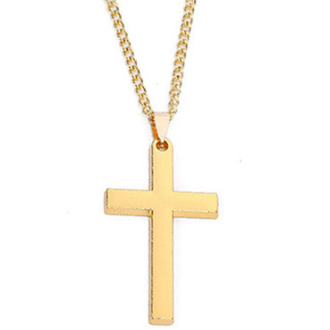 2021简约单十字架项链吊坠饰品基督教配链条跨境电商速卖通