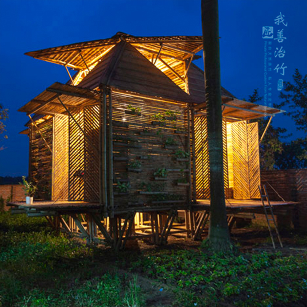 修建竹景观民宿竹桥竹楼竹房子竹别墅竹长廊装修竹亭竹建筑竹牌坊