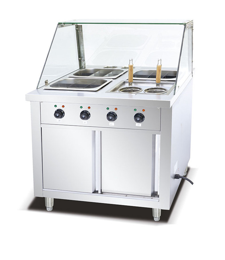 劲卓eh-800立式便利店关东煮机 不锈钢带玻璃罩煮关东煮车仔面炉