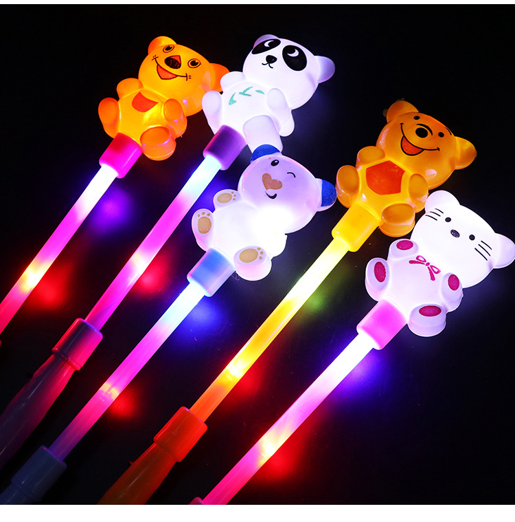 地摊热卖演唱会荧光棒 儿童卡通猪闪光棒厂家 led发光玩具批发