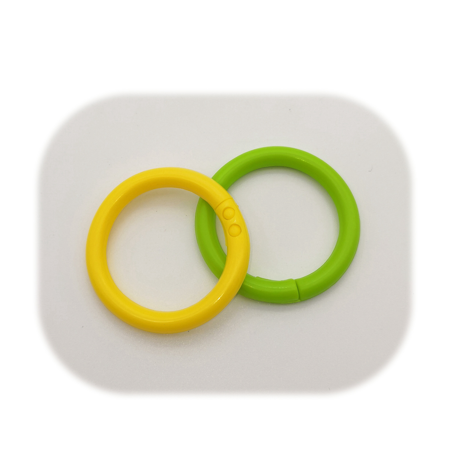 外36mm塑料开口圆环圈扣 线径4.7mm 可订环保彩色 内27mm