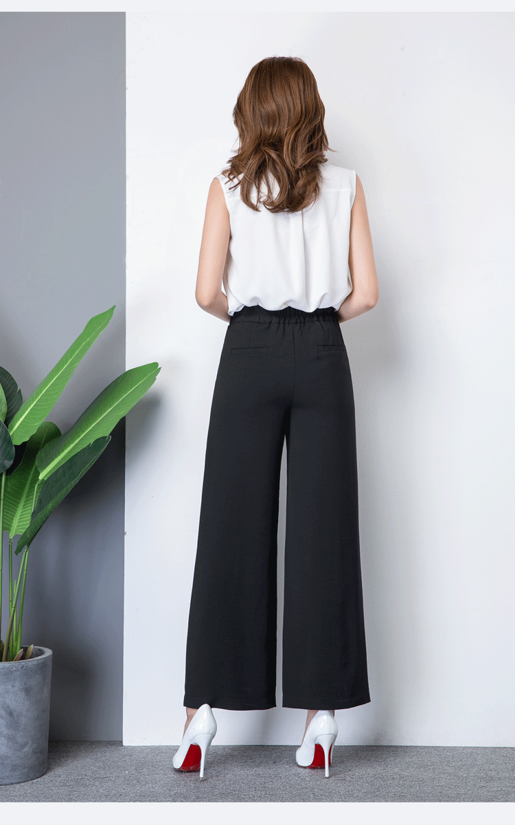 舞动全城2018春夏新款直筒大甩裤休闲裤子女高腰薄款显瘦大码韩版