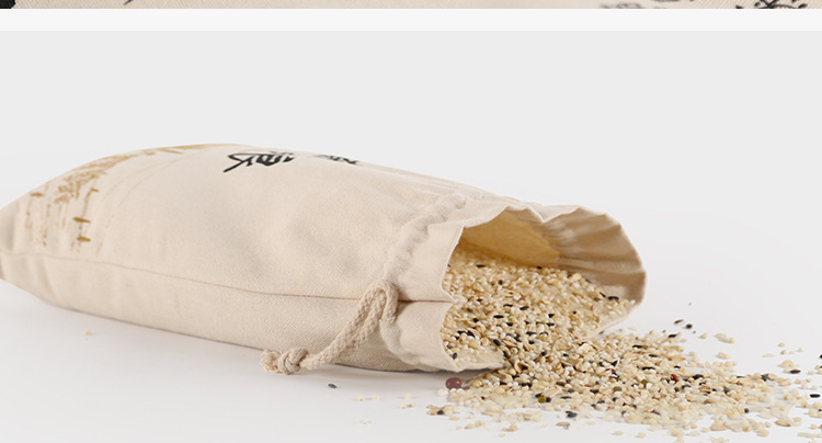 大米帆布袋现货五谷杂粮包装袋米袋子批发包装面粉袋子束口布袋子