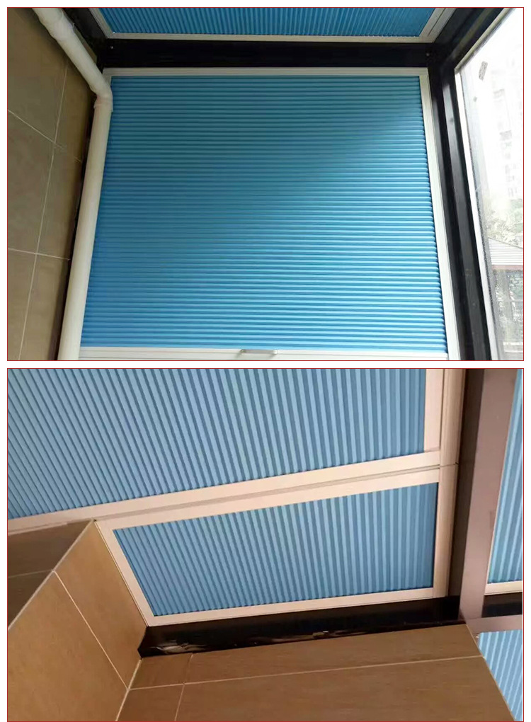 全遮光防紫外线百褶帘 家居 咖啡厅电动天棚帘 折叠帘