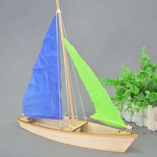 木质"洞庭号"自航帆船航海模型 舰船模型航模拼装套材 静态摆设