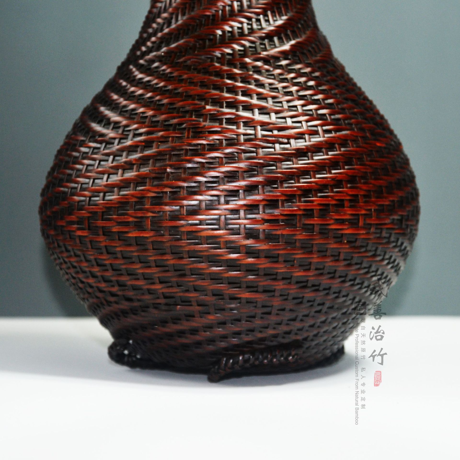 厂家直供竹编花瓶竹编花器复古花篮插花竹器手工竹花瓶居家竹摆饰