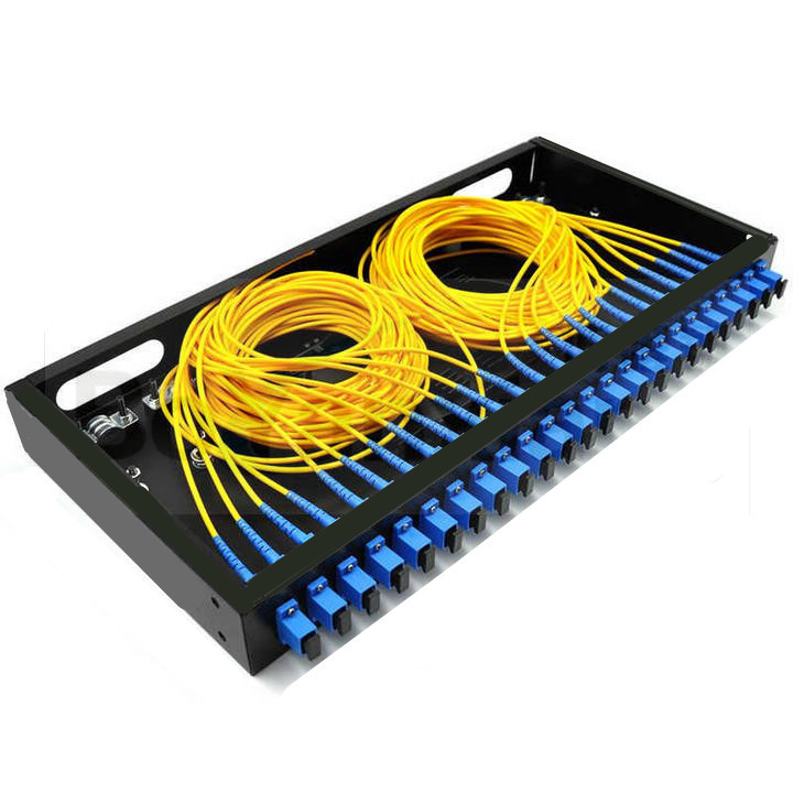 国诚通24芯光纤终端盒 机架式24口光纤盒满配光缆熔纤盒定制批发