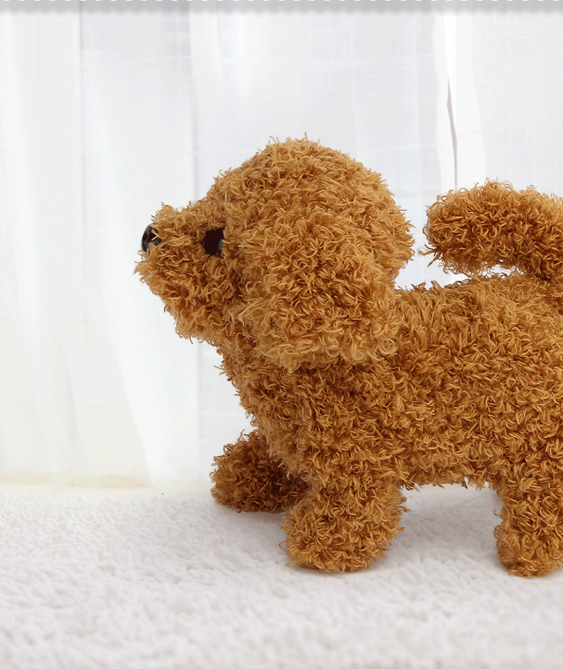 nora plush toy dog toy rabbit doll model poodle walk shake tail