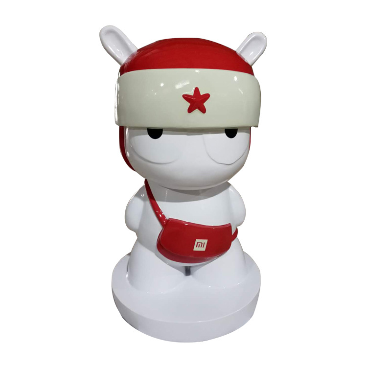 定制玻璃钢雕塑小米logo卡通人物室内外园林广场摆件