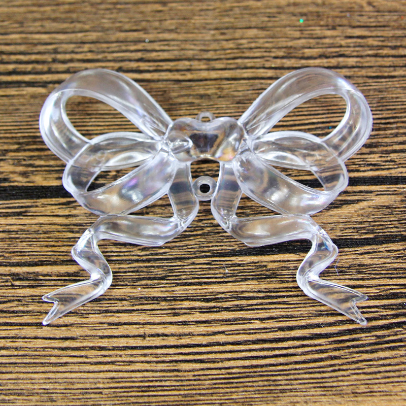 安阳 圣诞装饰品 圣诞树挂件 透明亚克力蝴蝶结 透明小熊挂件