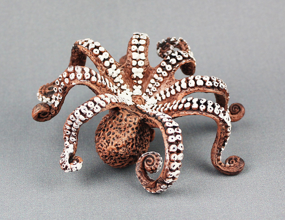 外贸新款八爪鱼海洋生物模型仿真章鱼实心塑胶海底总动员玩具摆件