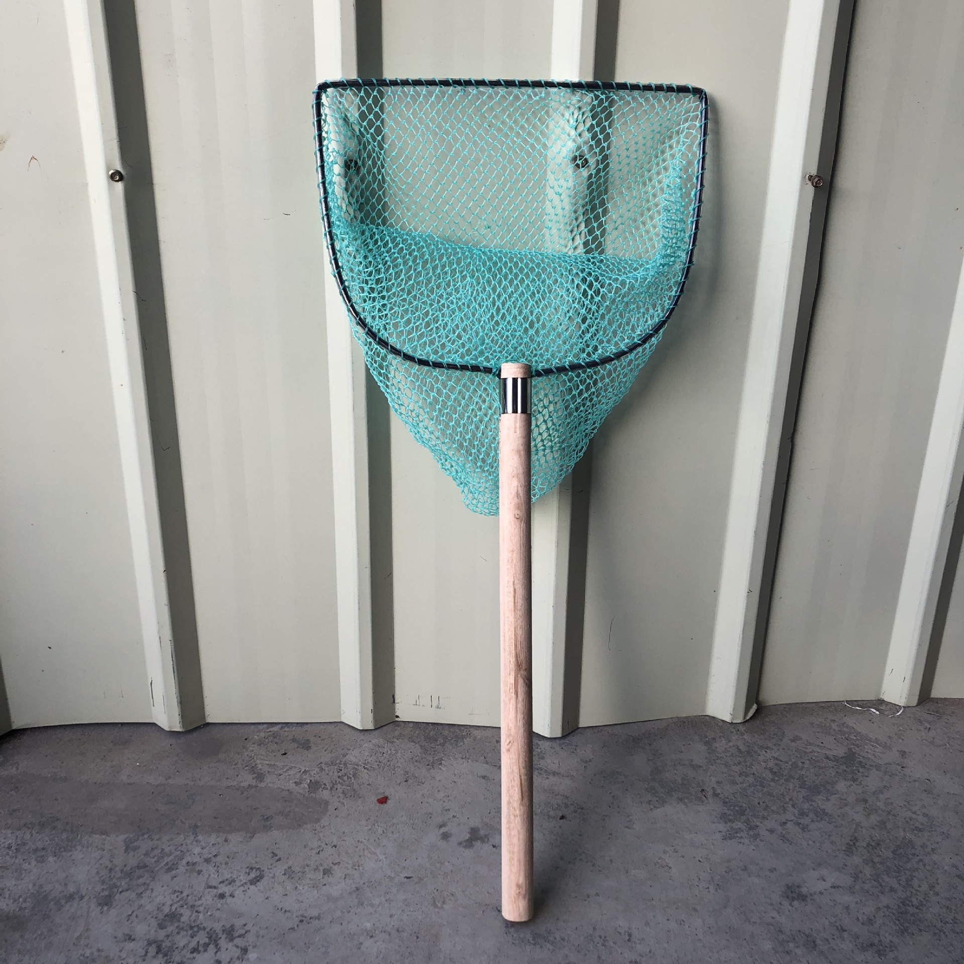 抄网捞网木柄制作捞鱼网抄鱼网圈纯手工编织网兜实木抄网实心