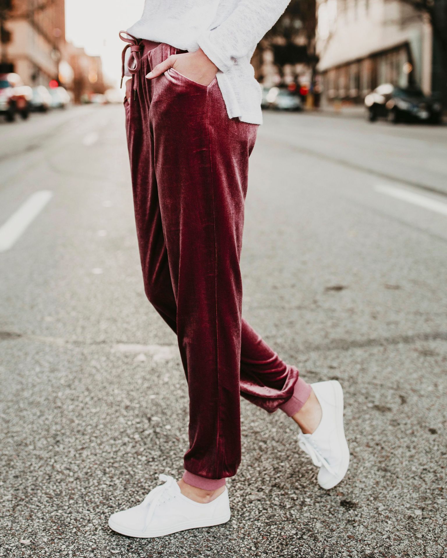 亚马逊速卖通2018新款女 系带松紧腰扎脚裤 简约时尚纯色休闲长裤